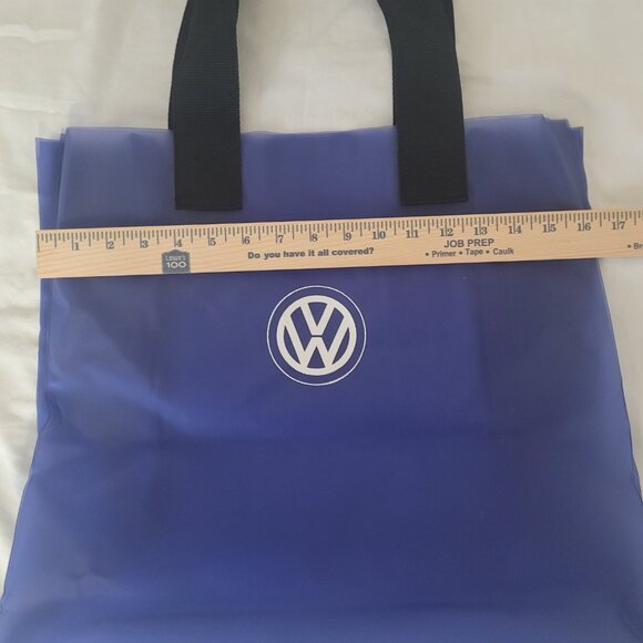 VW Blue Tote Bag Volkswagen Heavy Reusable Plastic Tote - Picture 10 of 15